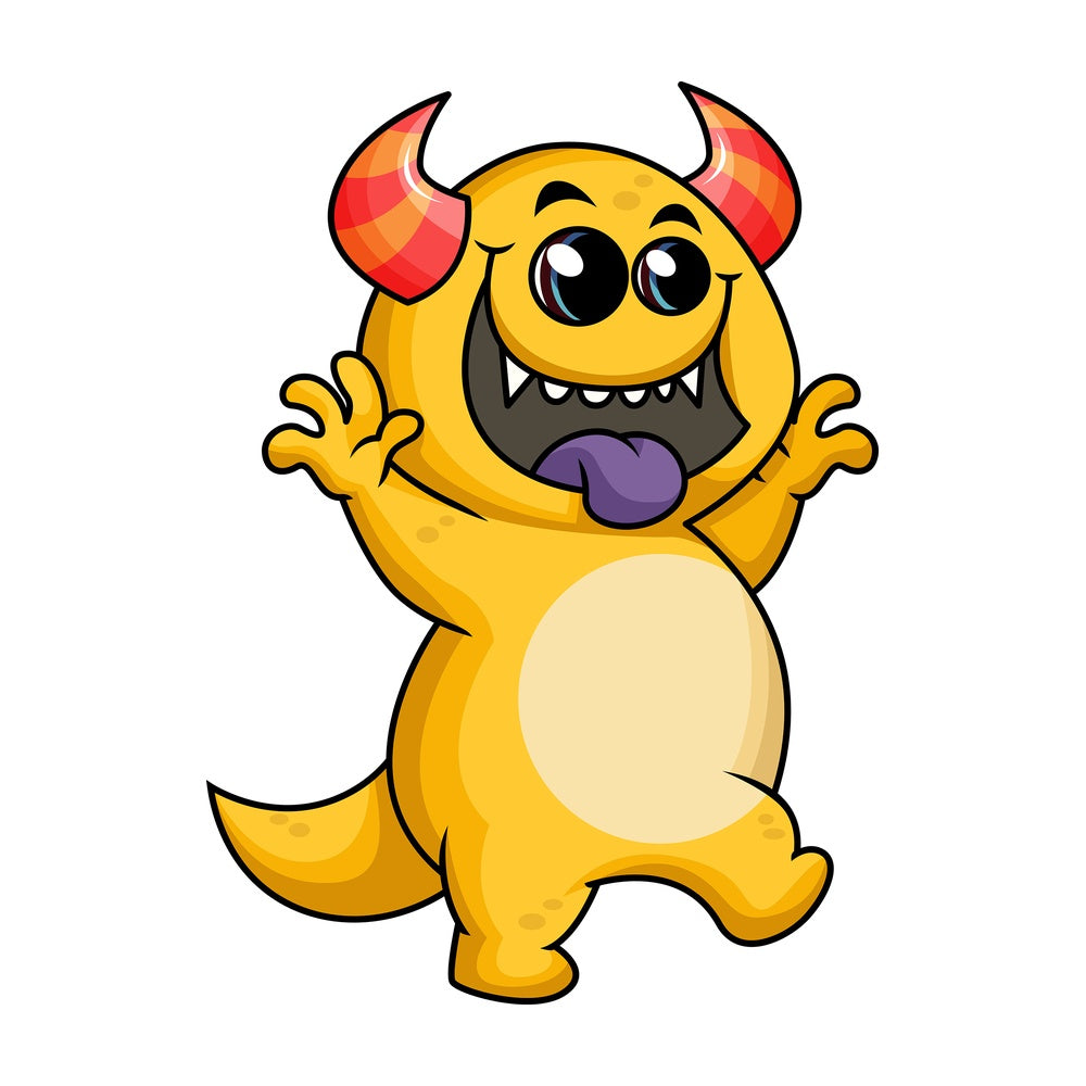 Funny monster. PNG - JPG and vector EPS (infinitely scalable). Image isolated on transparent background.