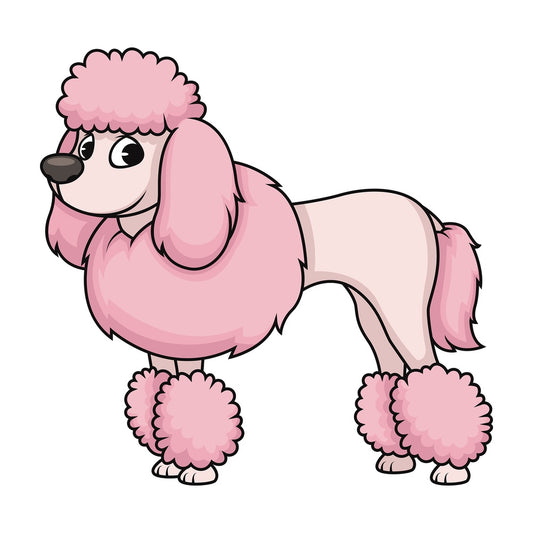Adorable styled poodle. PNG - JPG and vector EPS (infinitely scalable). Image isolated on transparent background.