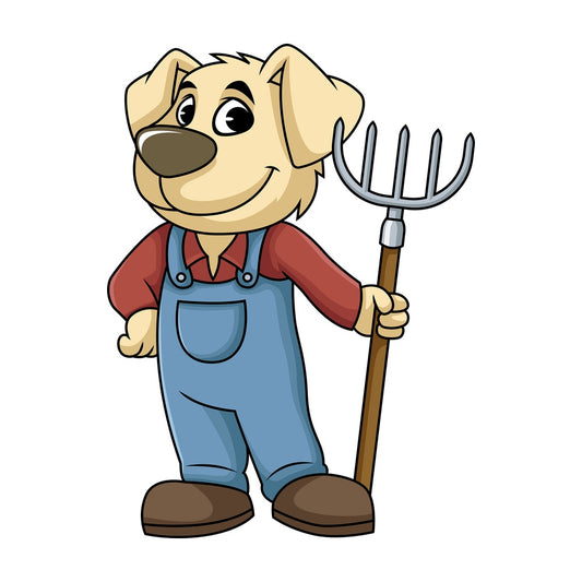 Dog farmer. PNG - JPG and vector EPS (infinitely scalable). Image isolated on transparent background.