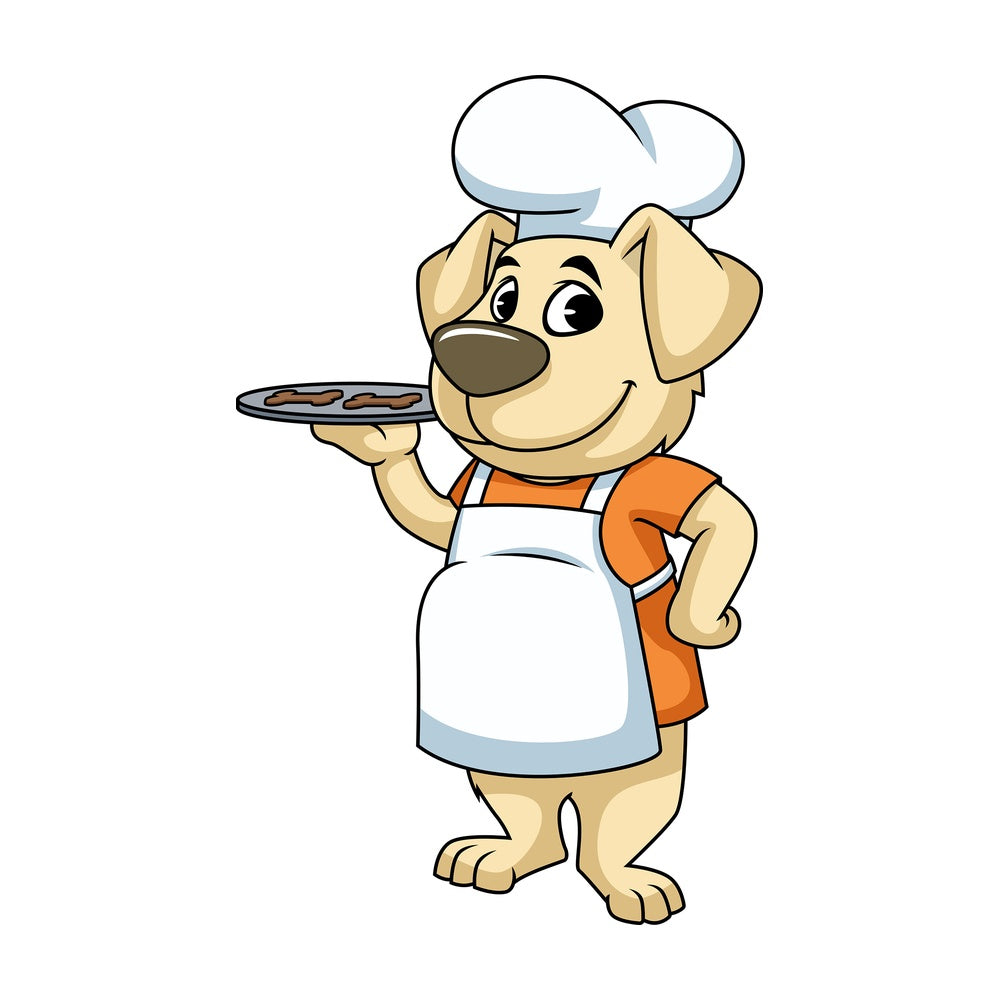 Baker dog chef. PNG - JPG and vector EPS (infinitely scalable). Image isolated on transparent background.
