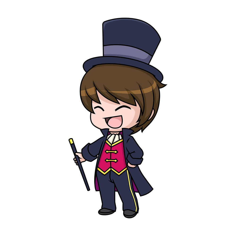 Circus magician. PNG - JPG and vector EPS (infinitely scalable). Image isolated on transparent background.