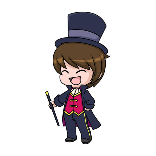 Circus magician. PNG - JPG and vector EPS (infinitely scalable). Image isolated on transparent background.