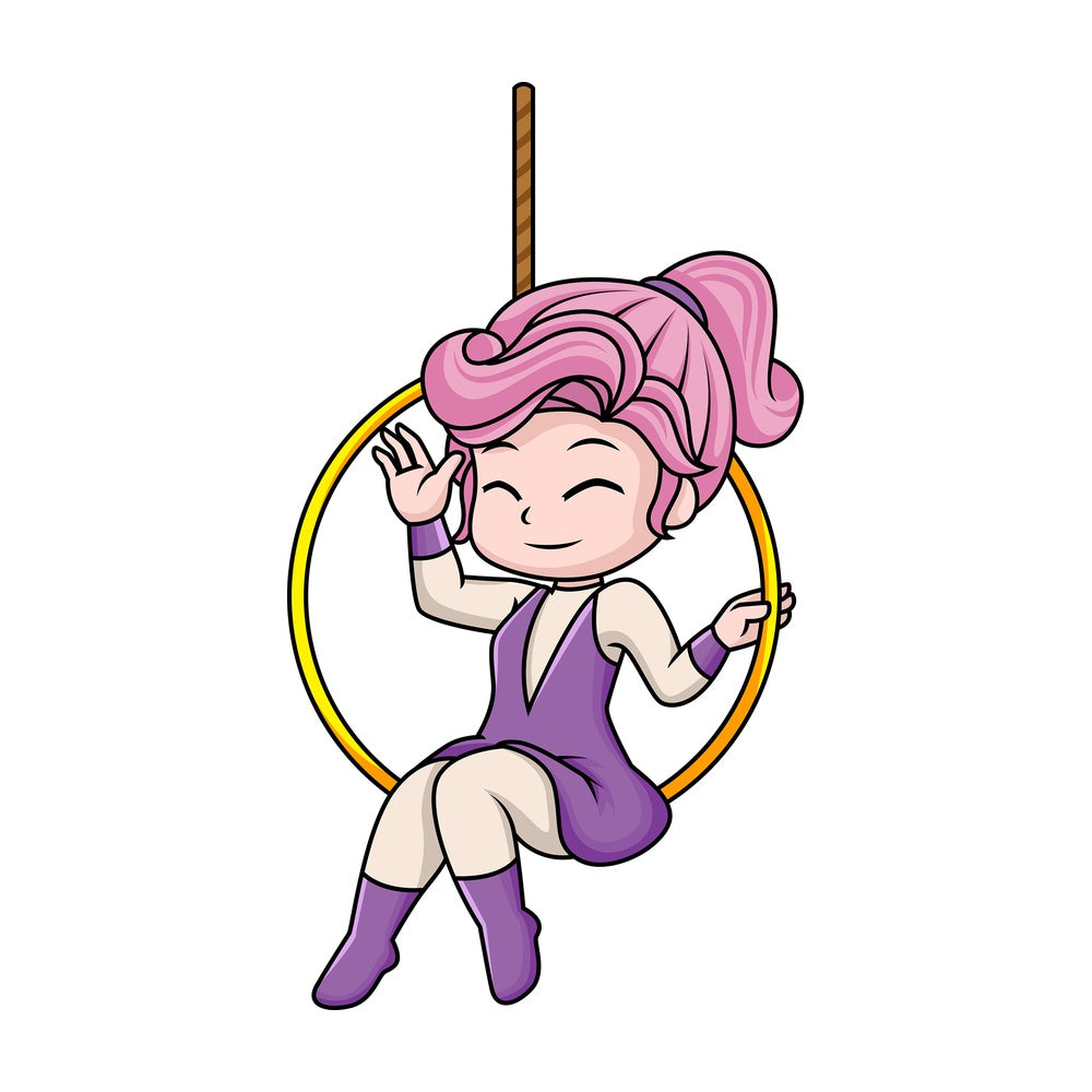 Circus girl. PNG - JPG and vector EPS (infinitely scalable). Image isolated on transparent background.