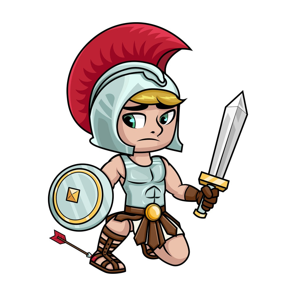 Achilles of the trojan war. PNG - JPG and vector EPS (infinitely scalable). Image isolated on transparent background.