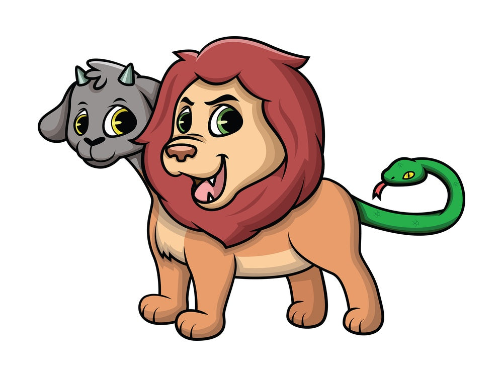 Greek chimera. PNG - JPG and vector EPS (infinitely scalable). Image isolated on transparent background.