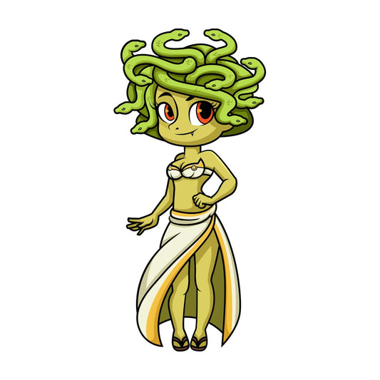 Greek myth medusa. PNG - JPG and vector EPS (infinitely scalable). Image isolated on transparent background.