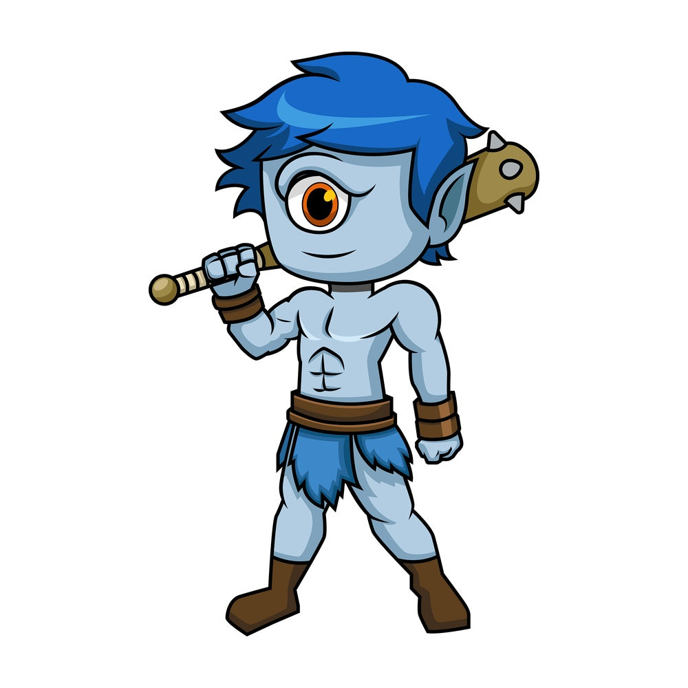 Cute cyclops. PNG - JPG and vector EPS (infinitely scalable). Image isolated on transparent background.