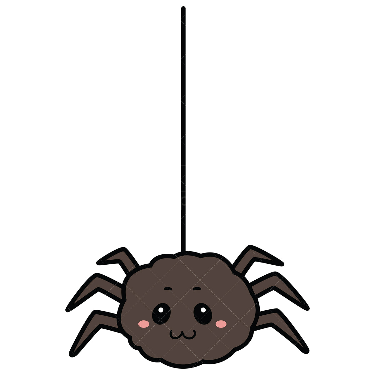 Royalty-free vector illustration of a cute spider.