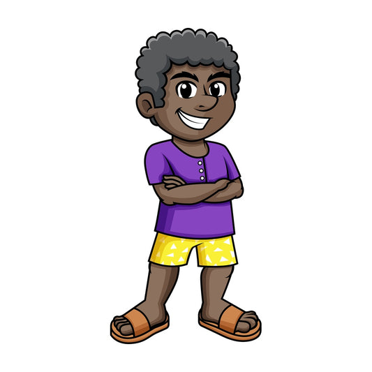 African-American man dressed for summer. PNG - JPG and vector EPS (infinitely scalable).