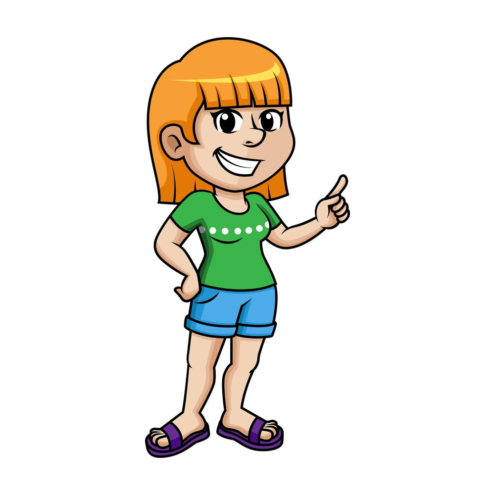 Relaxed woman dressed for summer. PNG - JPG and vector EPS (infinitely scalable).