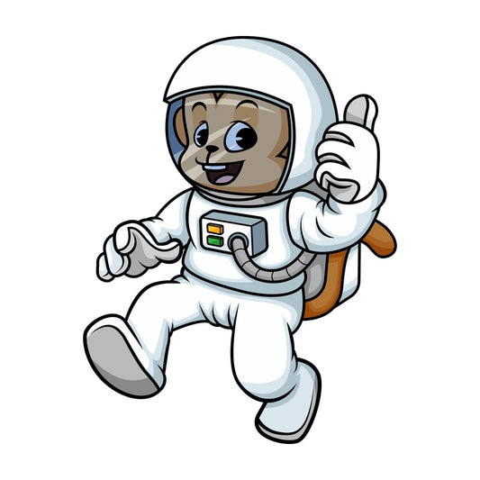 Astronaut monkey cartoon. PNG - JPG and vector EPS (infinitely scalable).