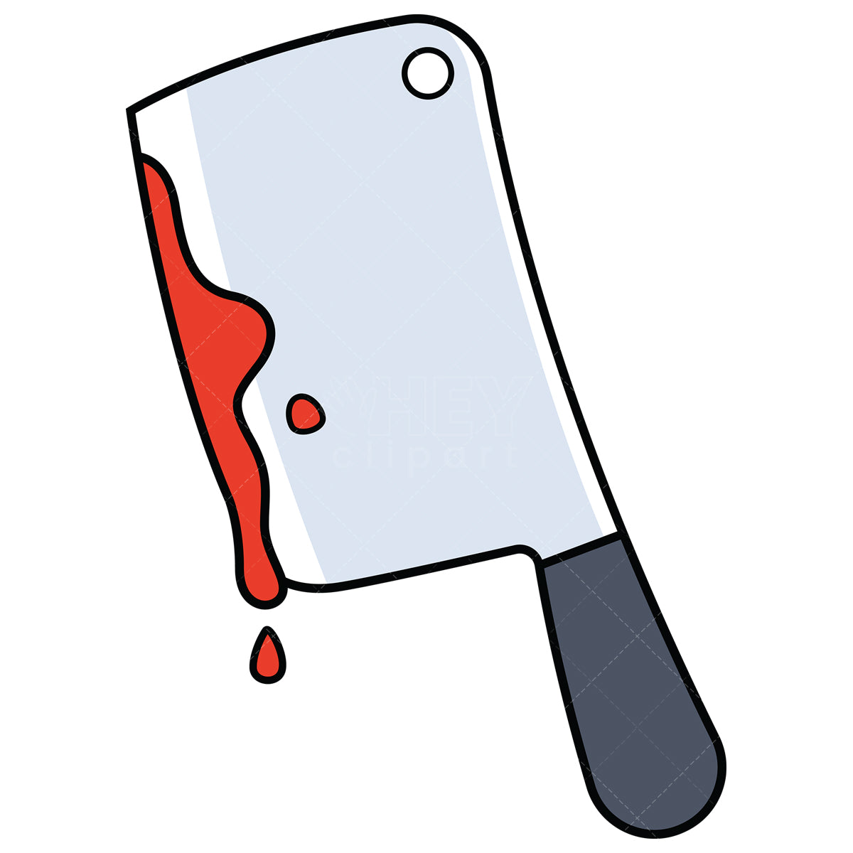 Royalty-free vector illustration of a halloween bloody machete.