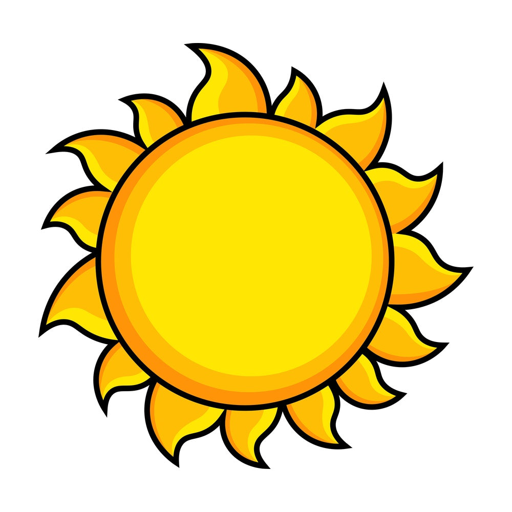 Sun icon. PNG - JPG and vector EPS file formats (infinitely scalable). Images isolated on transparent background.