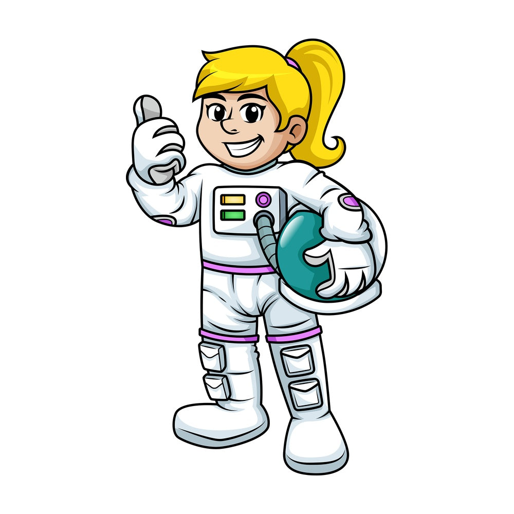 Woman in space suit. PNG - JPG and vector EPS (infinitely scalable). Image isolated on transparent background.