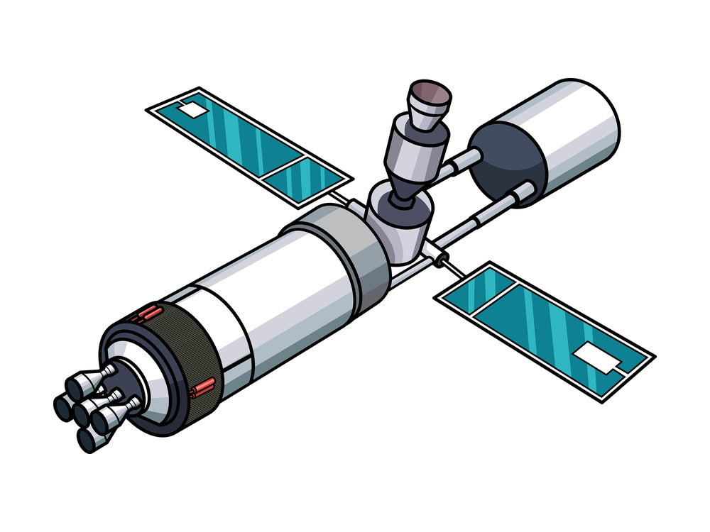 Space station in orbit. PNG - JPG and vector EPS (infinitely scalable).
