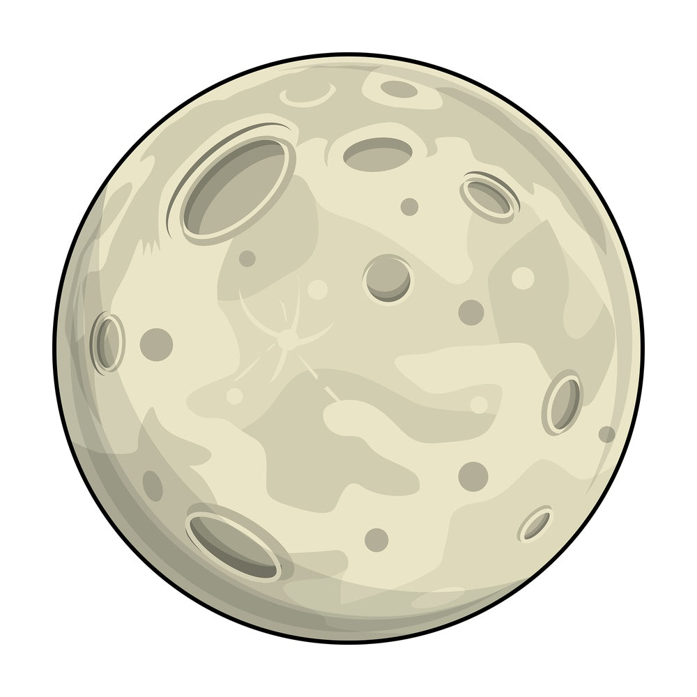 Cartoon of the moon. PNG - JPG and vector EPS (infinitely scalable).