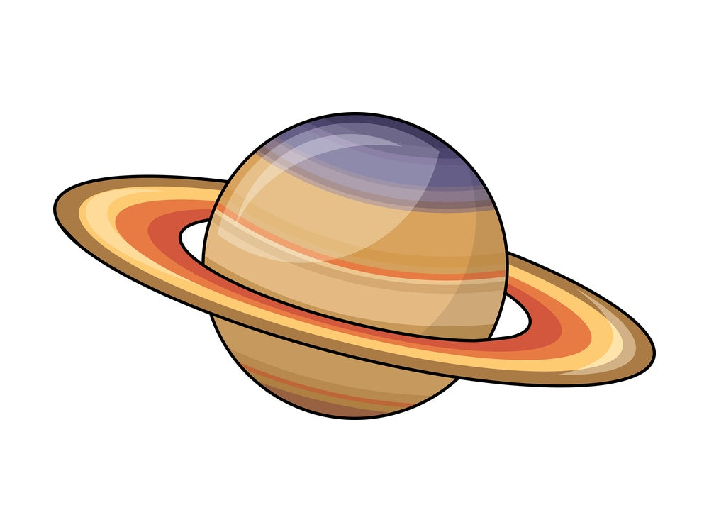 Planet saturn cartoon. PNG - JPG and vector EPS (infinitely scalable).