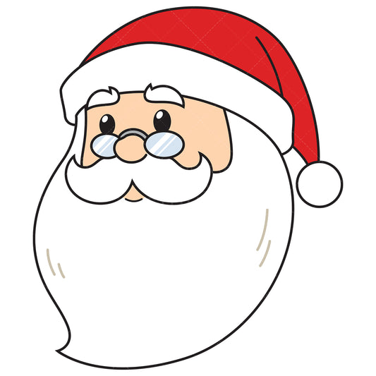 Royalty-free vector illustration of a santa claus head.