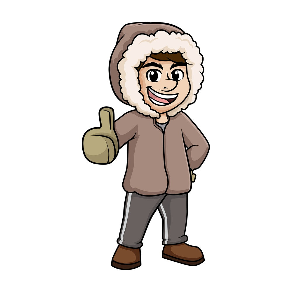 Man in winter clothing. PNG - JPG and vector EPS (infinitely scalable).
