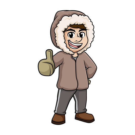 Man in winter clothing. PNG - JPG and vector EPS (infinitely scalable).