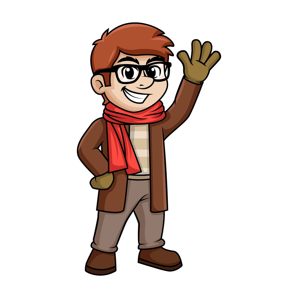Stylish man in winter clothes. PNG - JPG and vector EPS (infinitely scalable).