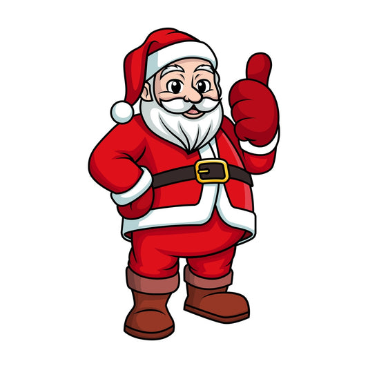 Santa claus giving the thumbs up. PNG - JPG and vector EPS (infinitely scalable).