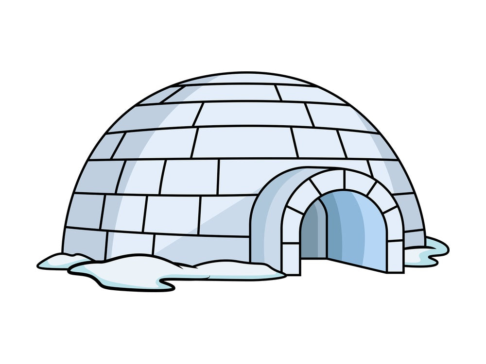 Igloo shelter. PNG - JPG and vector EPS (infinitely scalable).