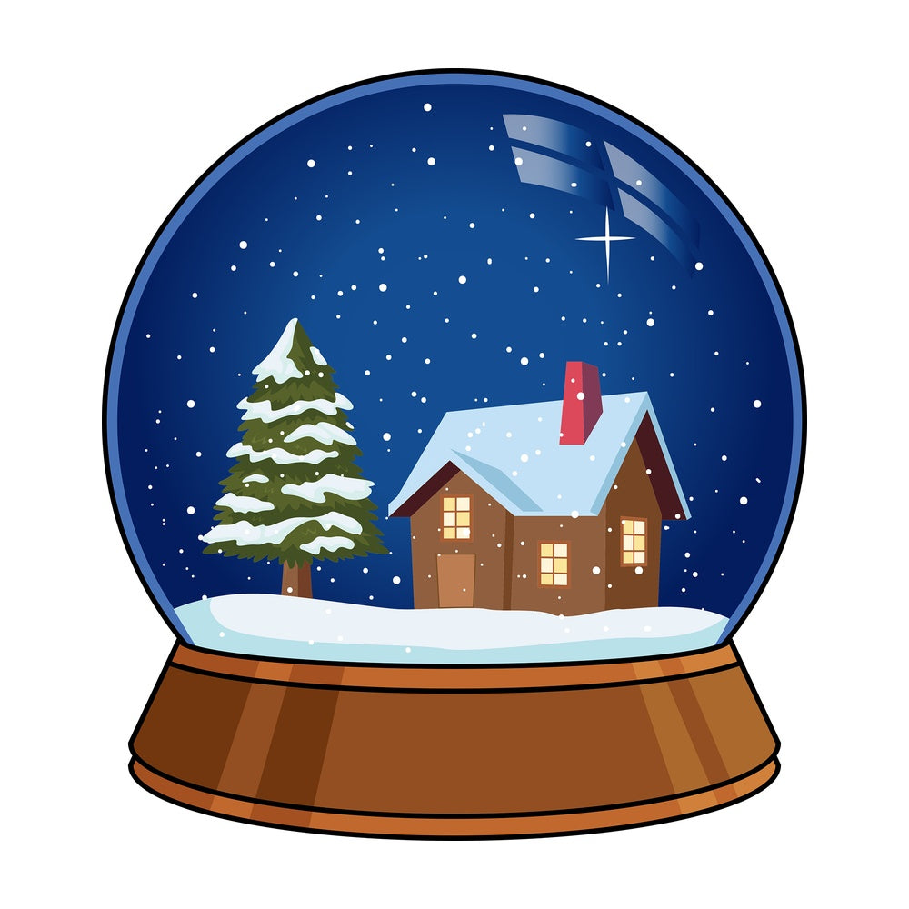 Christmas snow globe. PNG - JPG and vector EPS (infinitely scalable).