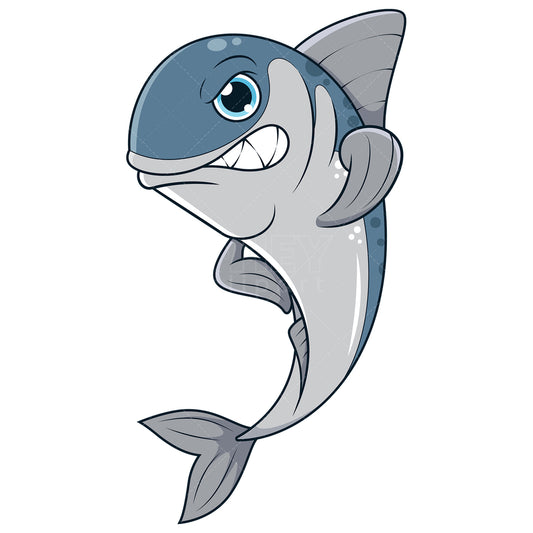 Royalty-free stock vector illustration of a angry sardine fish.