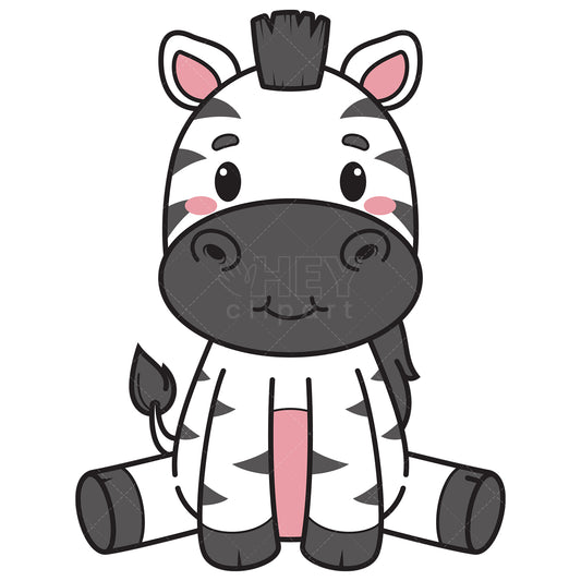 Royalty-free vector illustration of a cute zebra.