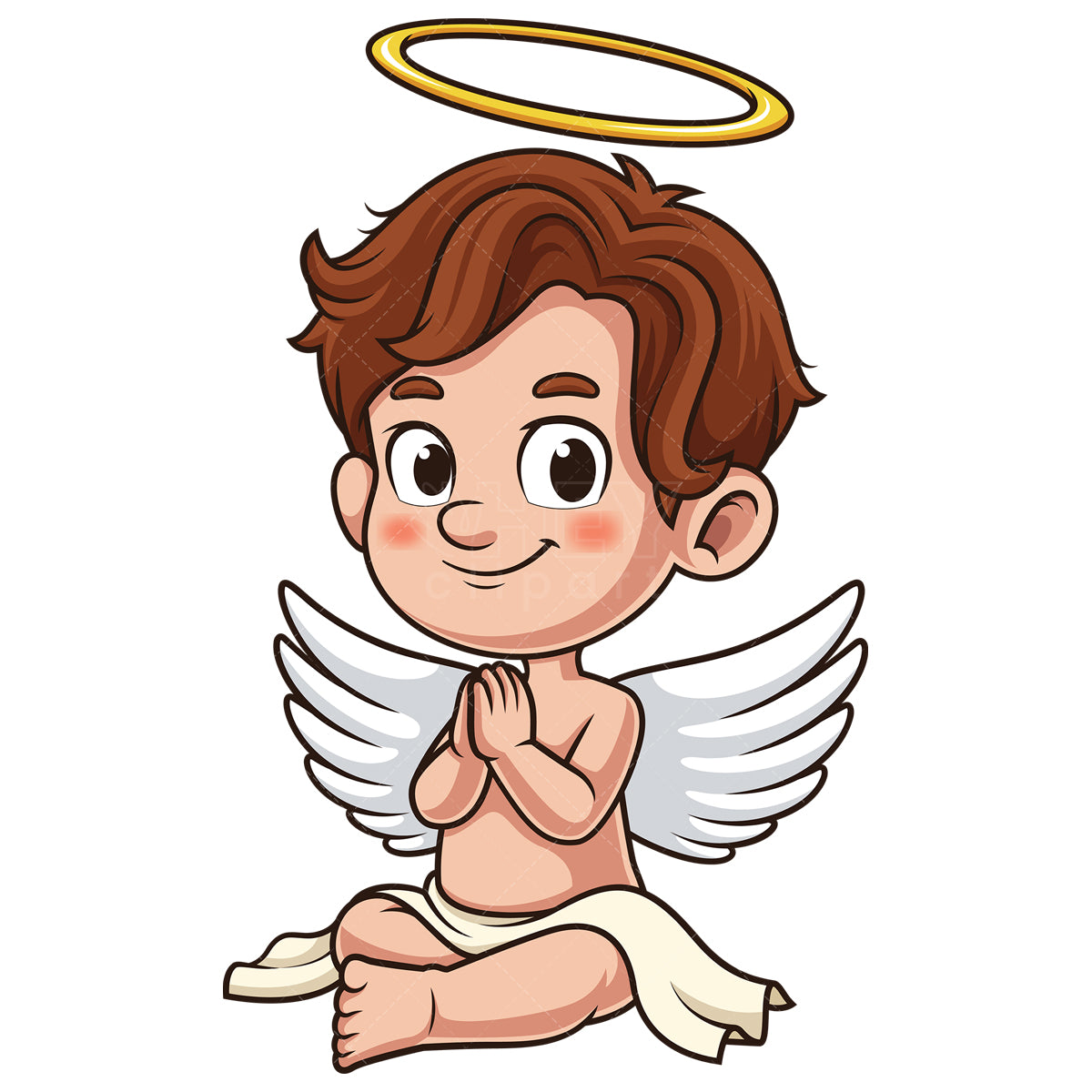 Royalty-free stock vector illustration of a gracious cherub.