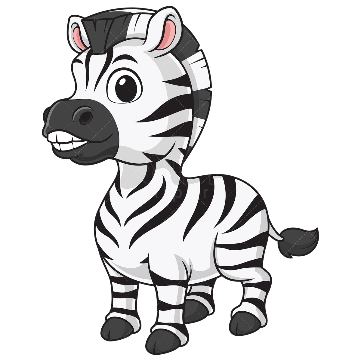 Royalty-free stock vector illustration of a little zebra.