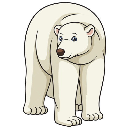 Royalty-free stock vector illustration of a polar bear.