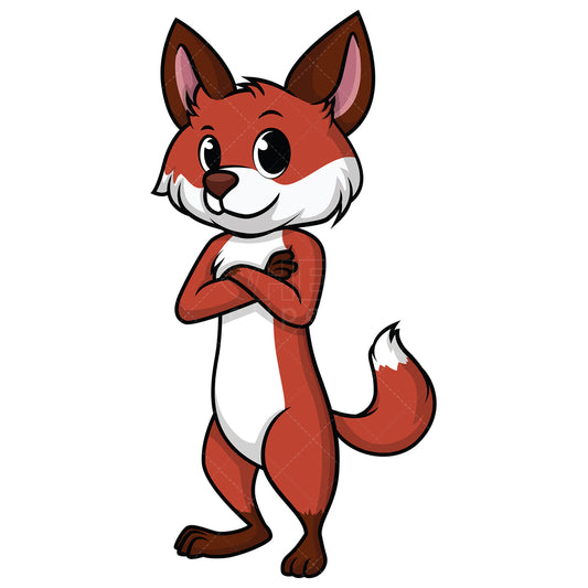 Royalty-free stock vector illustration of a confident fox.