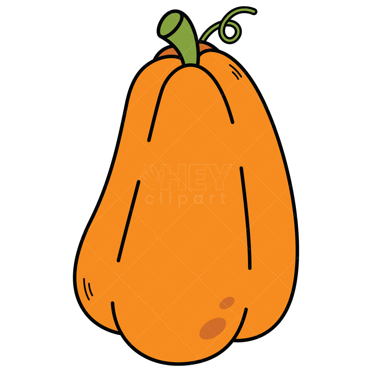 Royalty-free vector illustration of a simple pumpkin.