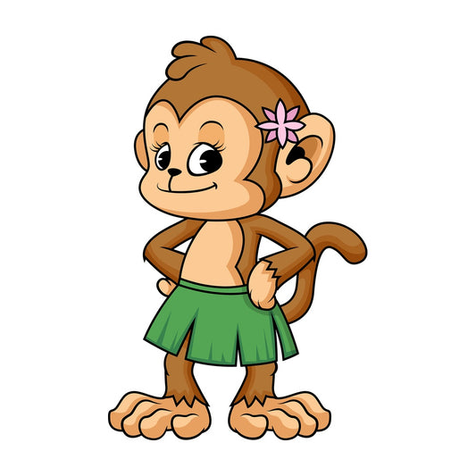 Female monkey. PNG - JPG and vector EPS (infinitely scalable).