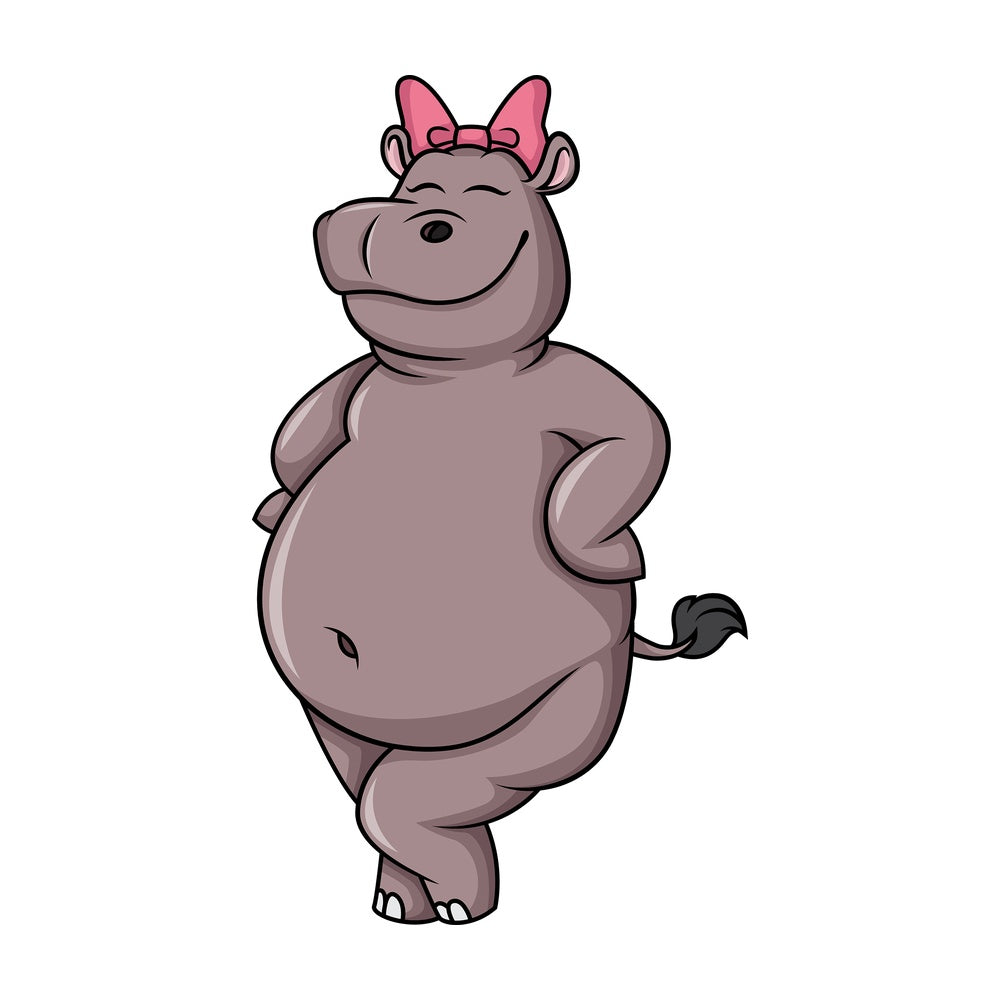 Female hippo. PNG - JPG and vector EPS (infinitely scalable).