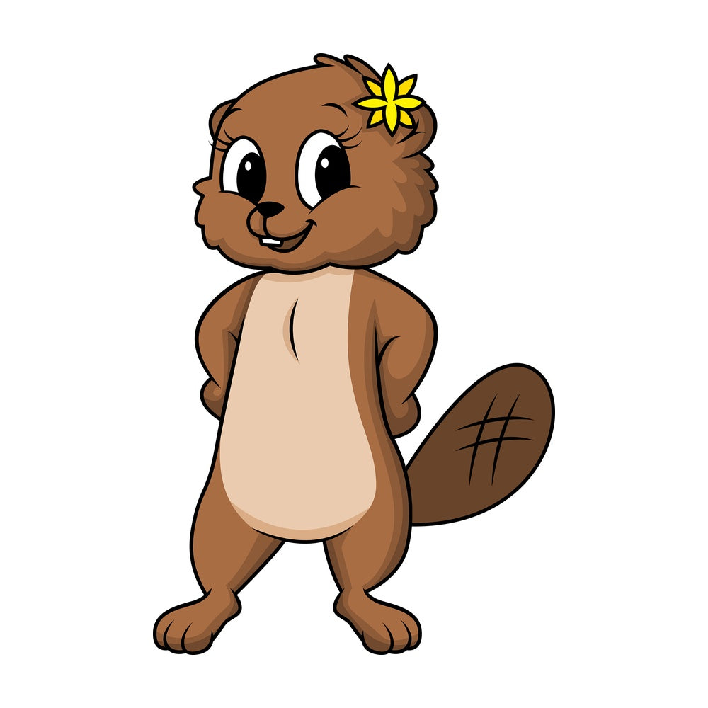 Female beaver. PNG - JPG and vector EPS (infinitely scalable).