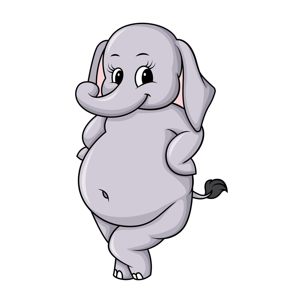 Female elephant. PNG - JPG and vector EPS (infinitely scalable).