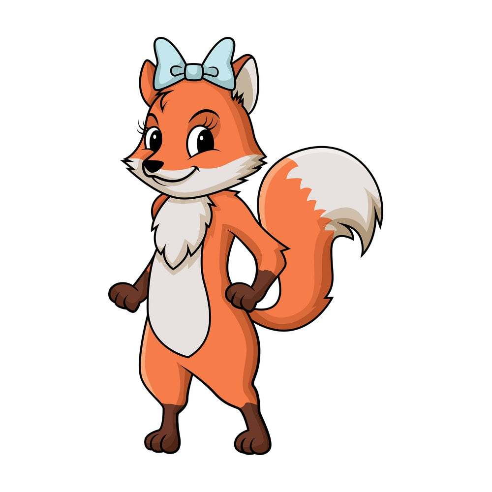 Female fox. PNG - JPG and vector EPS (infinitely scalable).