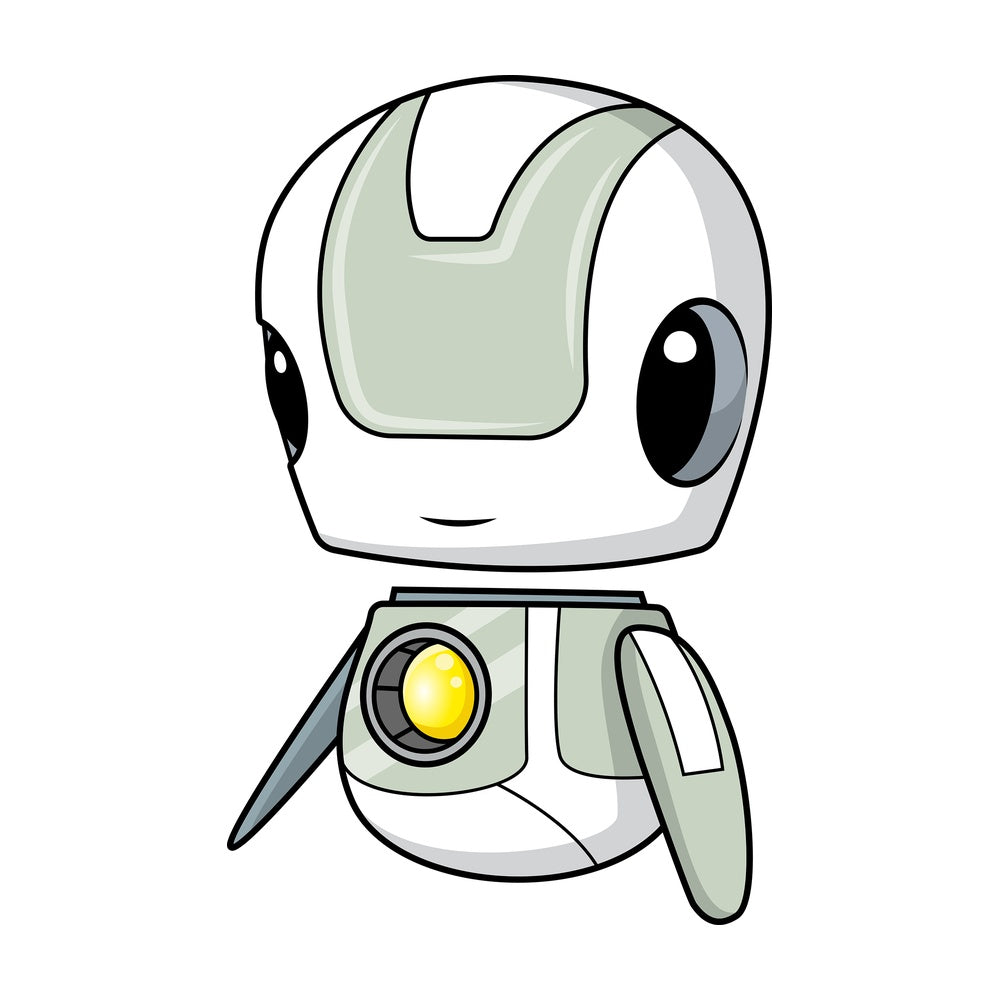 Floating robot. PNG - JPG and vector EPS (infinitely scalable).