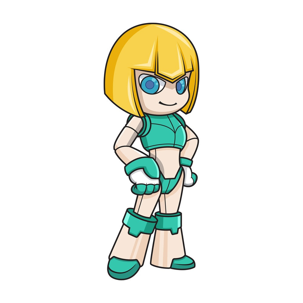 Girl humanoid robot. PNG - JPG and vector EPS (infinitely scalable).