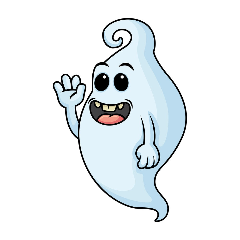 Happy ghost. PNG - JPG and vector EPS (infinitely scalable).