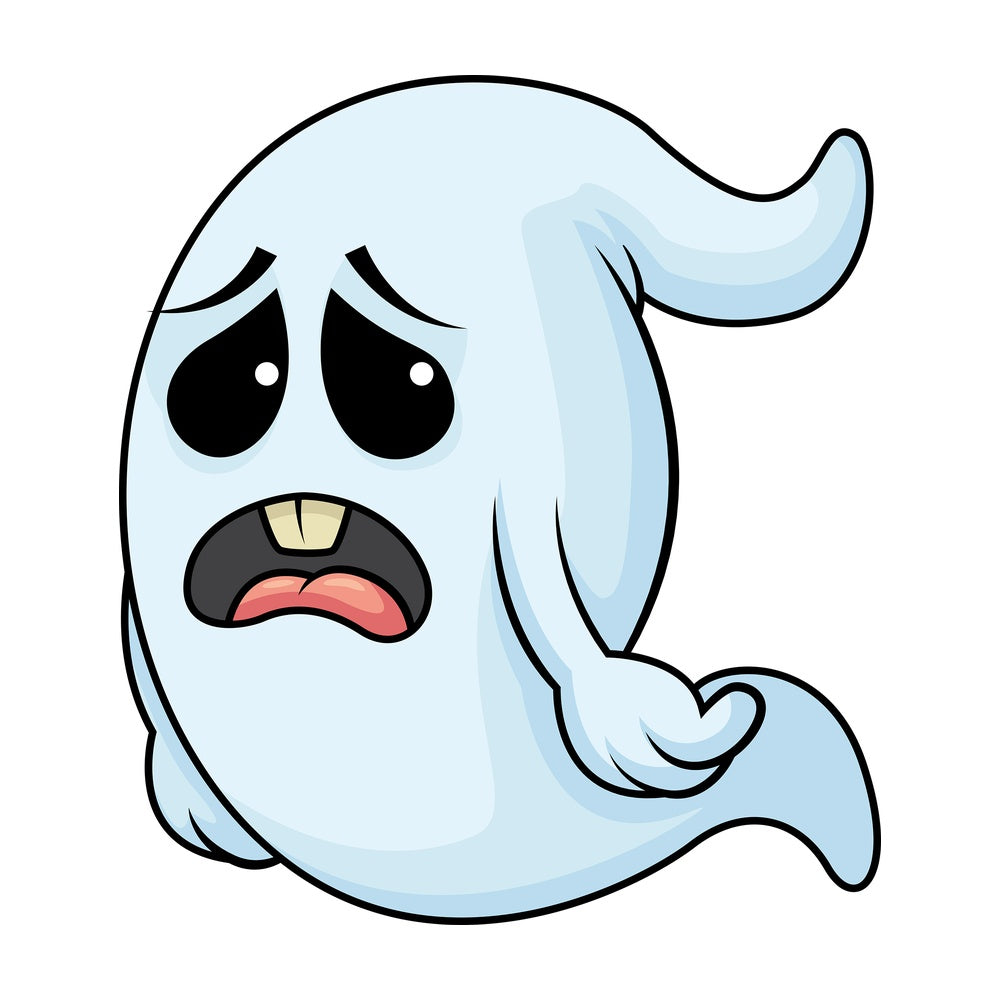 Sad ghost. PNG - JPG and vector EPS (infinitely scalable).