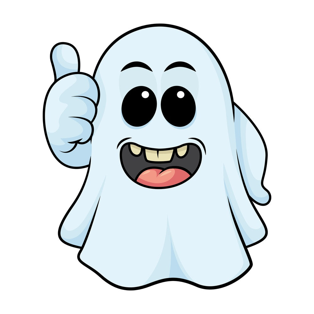 Ghost making thumbs up gesture. PNG - JPG and vector EPS (infinitely scalable).