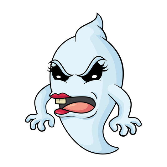 Angry female ghost. PNG - JPG and vector EPS (infinitely scalable).