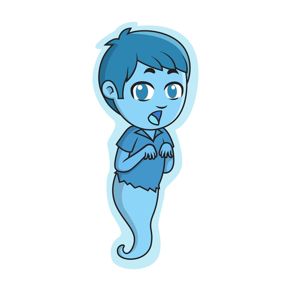 Ghost little kid. PNG - JPG and vector EPS (infinitely scalable).