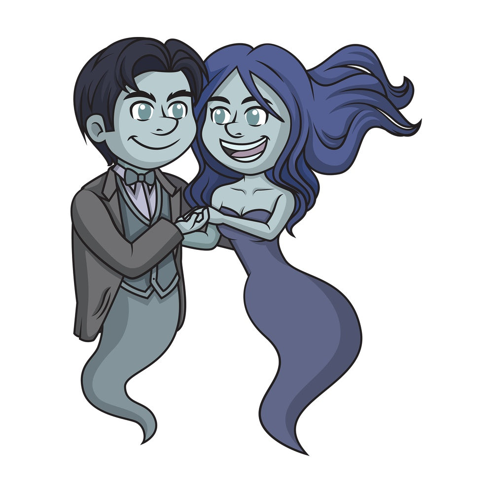 Ghost couple in love. PNG - JPG and vector EPS (infinitely scalable).