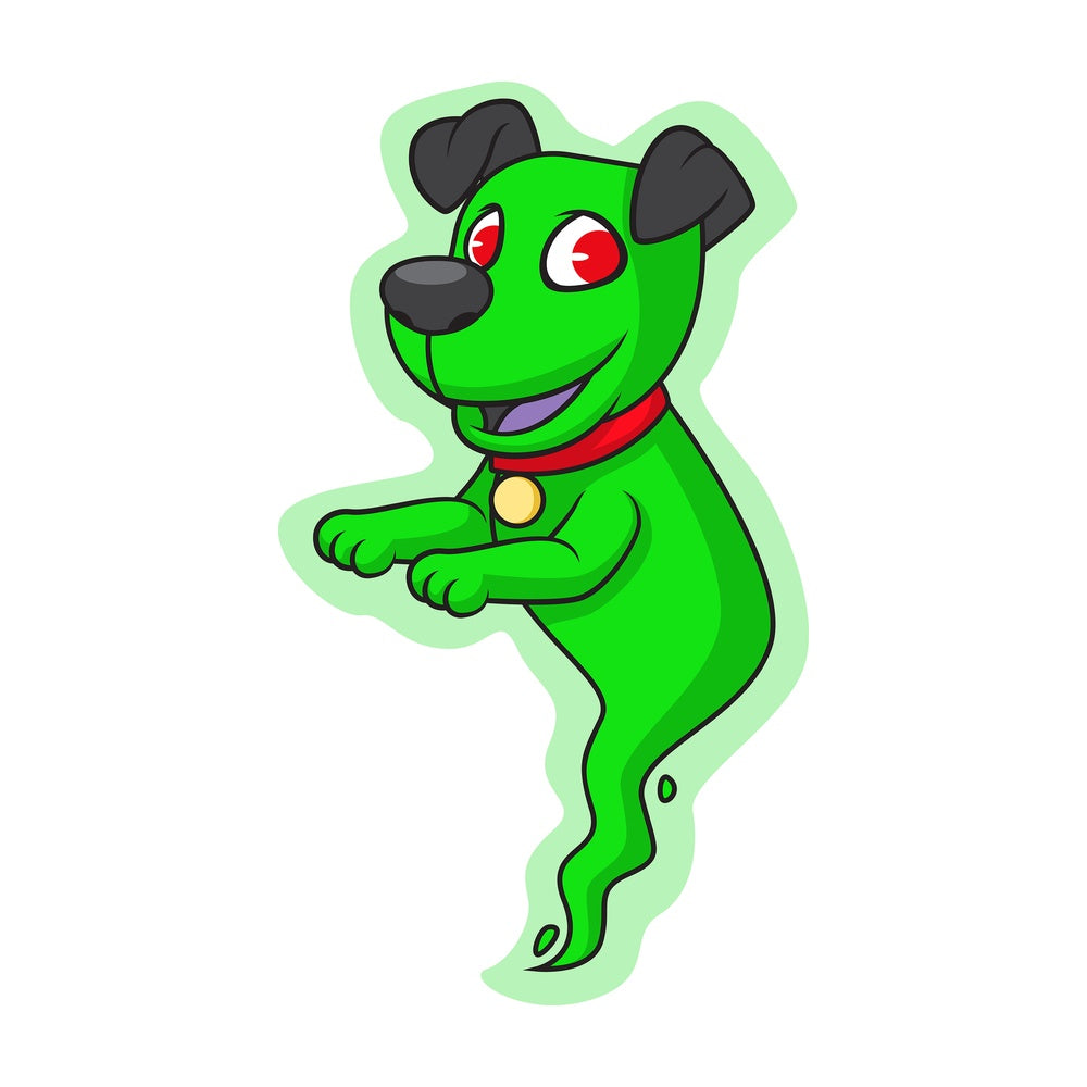 Cute ghost dog. PNG - JPG and vector EPS (infinitely scalable).