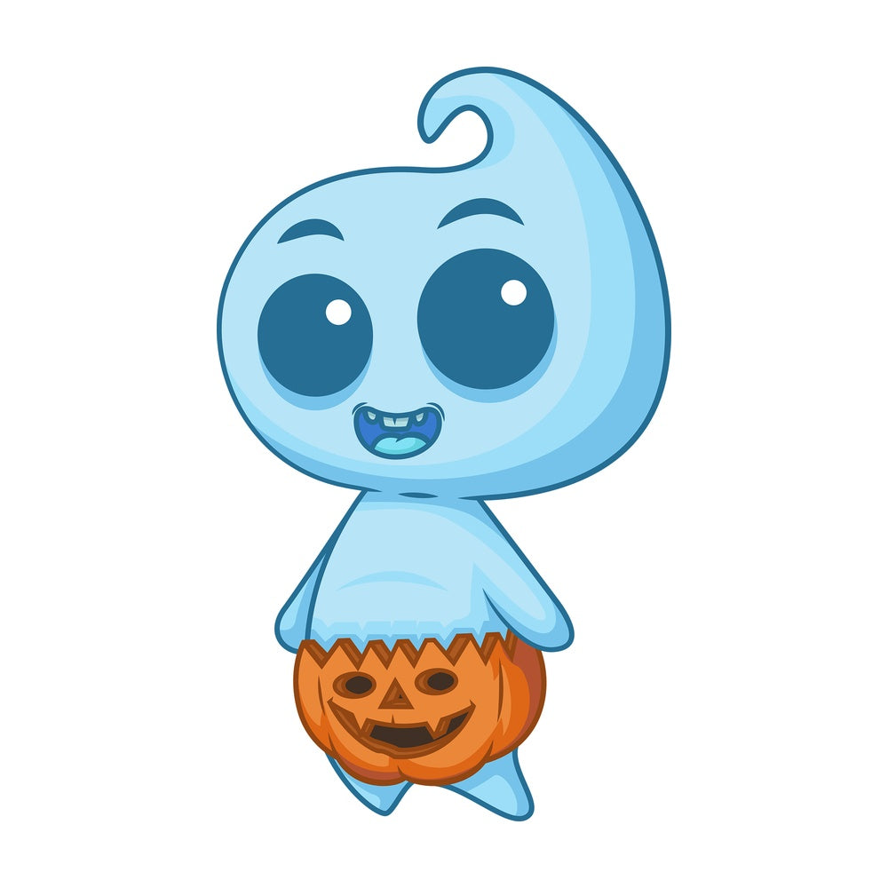 Blue baby ghost. PNG - JPG and vector EPS (infinitely scalable).